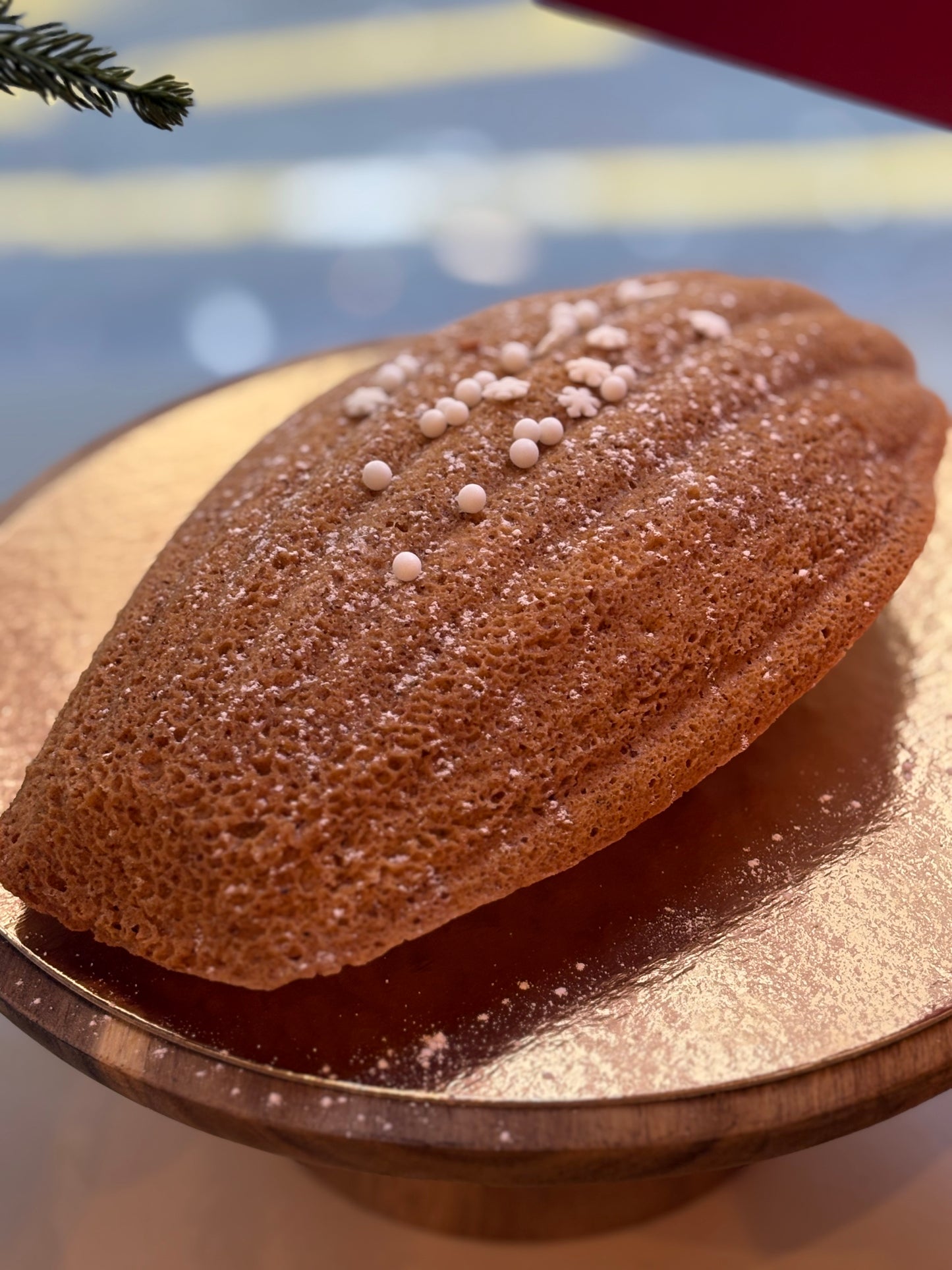 Madeleine géante à la poudre d’amande